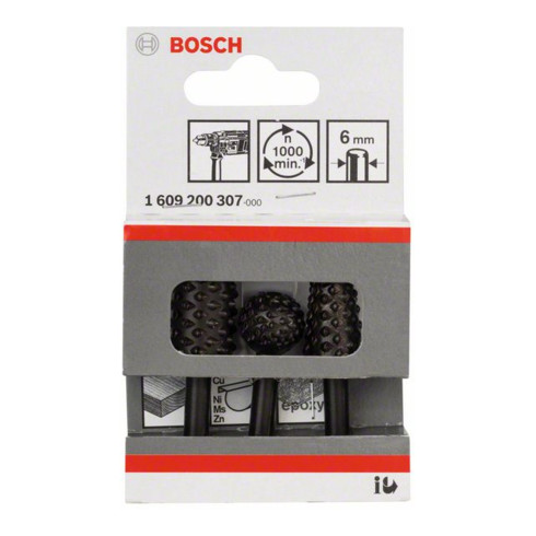 Bosch Set di frese a mano libera con gambo da 6mm 3pz. 16 - 16 -7mm