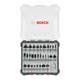 Bosch Set di frese con codolo da 8 mm, 30 pezzi