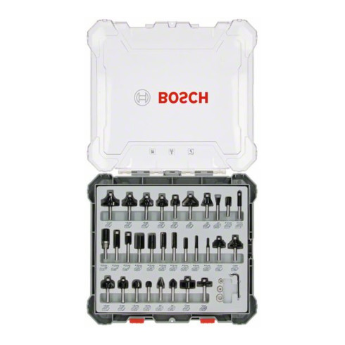 Bosch Set di frese con codolo da 8 mm, 30 pezzi