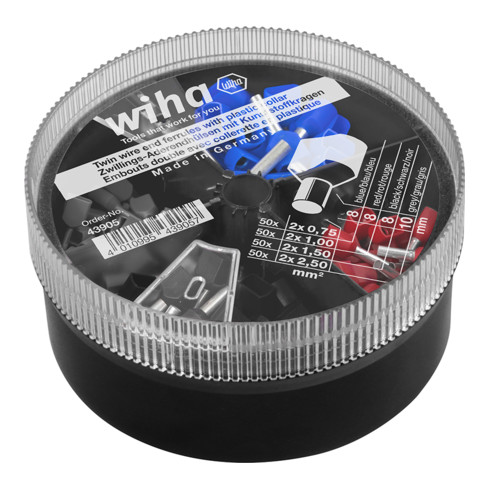 Wiha Set di ghiere gemelle con collare in plastica 0,75 - 2,50mm² codice colore 1 in confezione da spargere