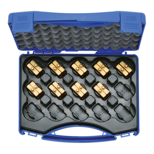 Set di inserti per crimpatura Klauke 6-120 mm² HD 4 in valigetta di plastica, serie 4, 10 pezzi