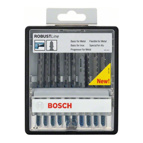 Bosch Set di lame per seghetti alternativi Robust Line Metal Expert attacco a T 10 pezzi