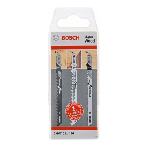 Bosch Set lame per seghetto alternativo JSB Wood 15pz.