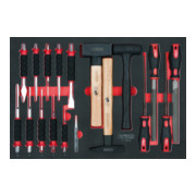 KS Tools Set di lime, scalpelli e martelli SCS, 18pz., in modulo 1/1