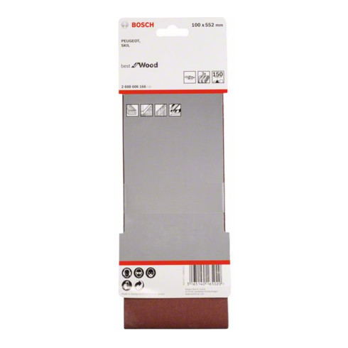Bosch Set di nastri abrasivi X440 Best for Wood and Paint, 100x552mm, 150