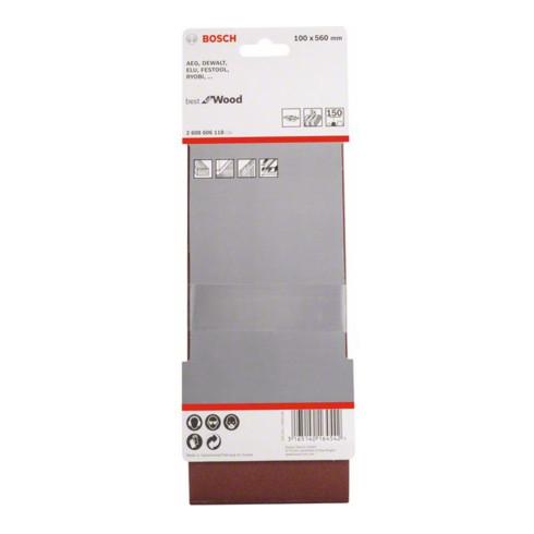Bosch Set di nastri abrasivi X440 Best for Wood and Paint, 100x560mm, 150