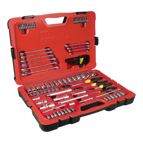 Stanley Set di chiavi a bussola 1/2+1/4+3/8, 96pz.