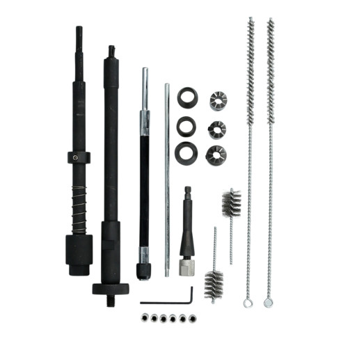 Set di pulizia per sedi di iniettore e vani Brilliant Tools, 21 pz