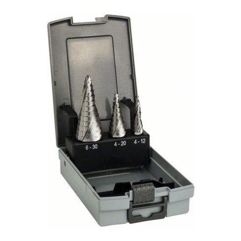Bosch Set di punte a gradino HSS 3 pezzi 4 - 12 mm 4 - 20 mm 6 -30 mm