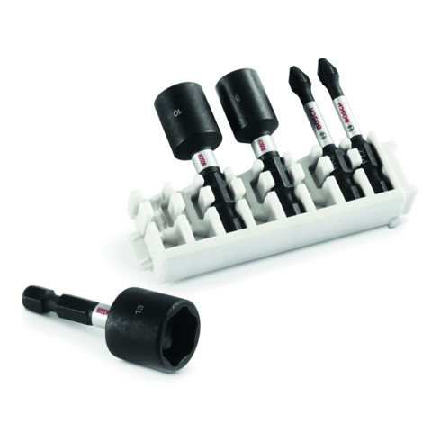 Bosch Set di punte e bussole per avvitatori Professional Impact Control Pick and Click 5pz.