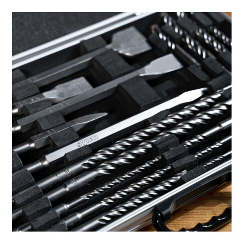 STIER Set punte e scalpelli SDS-Plus, 17 pezzi