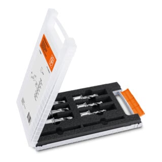Set di punte elicoidali HSS con attacco 3/4" Weldon