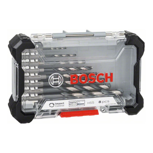 Bosch Set di punte elicoidali in HSS Impact Control 8 pezzi