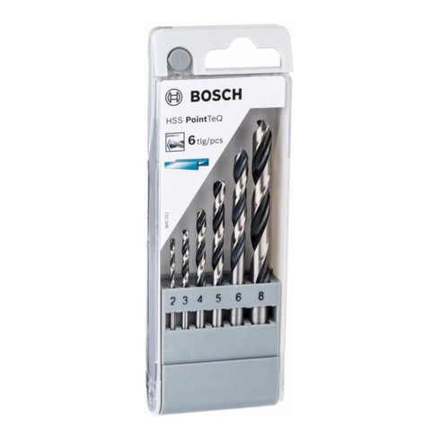 Bosch Punte trapano elicoidali HSS PointTeQ DIN 338 per metallo, 6pz.