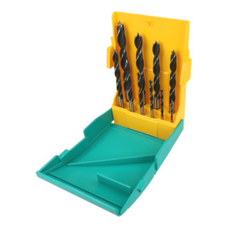 Heller Set di punte elicoidali per legno CV, codolo tondo, Ø3 - 12mm