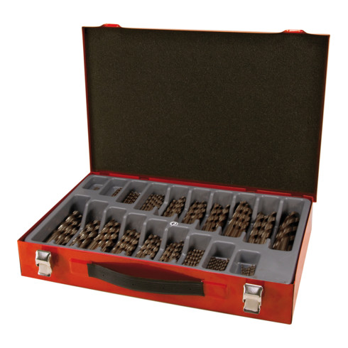 RUKO Set di punte elicoidali DIN338, modello N, 1-10mm con incrementi di 0,5mm HSS-Co