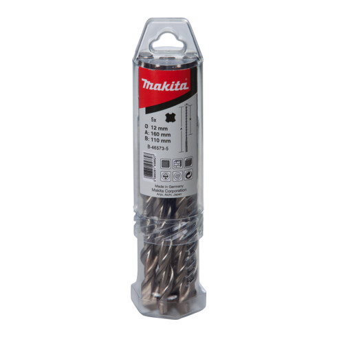 Makita Punta per trapano SDS-V-PLUS 12x210 5pz. B-47684-5