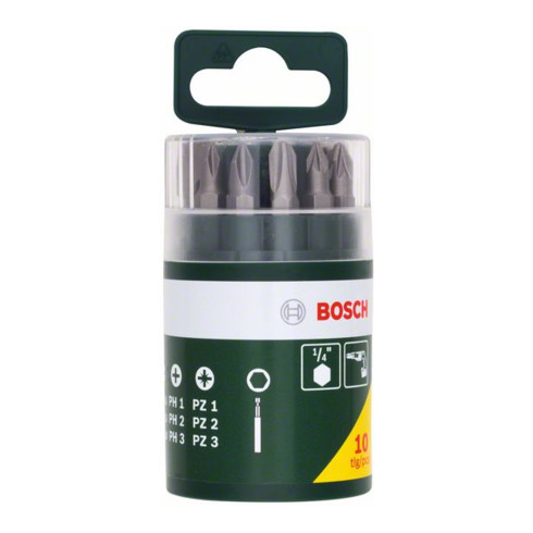 Bosch Set di bit per cacciavite, 10pz., incluso SL