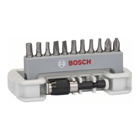 Bosch Set di bit per cacciavite extra duri, 11pz. PH PZ T, S HEX 25mm portapunte