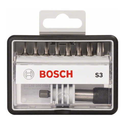 Bosch Set di bit per cacciavite Robust Line S, extra-duri, 8 + 1pz. 25mm Torx