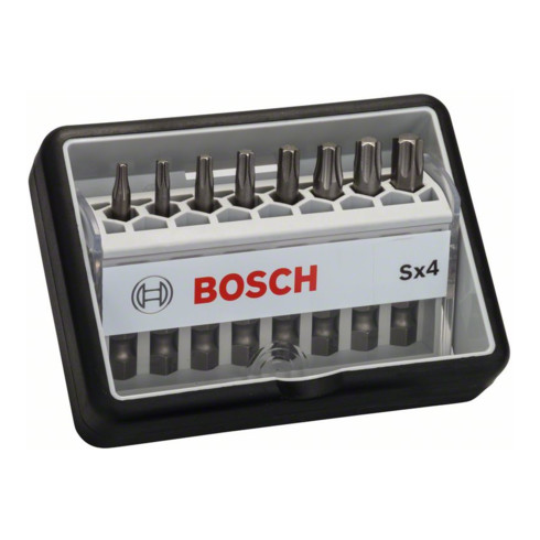 Bosch Set di bit per cacciavite Robust Line Sx, extra duri, 8pz. 49mm Torx