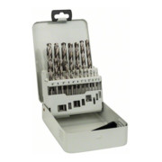 Bosch Set di punte per metallo HSS-G DIN 338 135°, 19 pezzi 1 - 10 mm cassetta di metallo