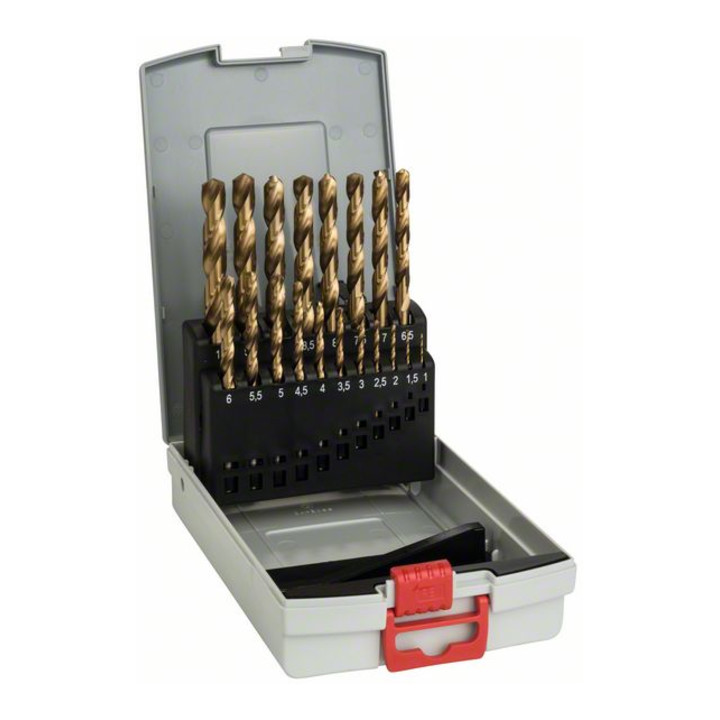 Bosch Set di punte per trapano HSS-TiN per metallo, in titanio, ProBox, 1-10mm