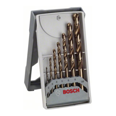 Bosch Set di punte per metallo Mini X-Line HSS-Co DIN 338 135°, 7 pezzi 2 - 10 mm