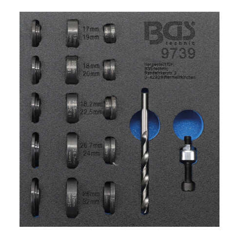 BGS Set di punzonatura per sensori di parcheggio Ø17 - 32mm