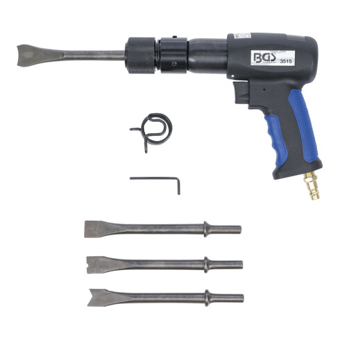 BGS Set di scalpelli ad aria compressa per scalpelli tondi da 10mm, 7pz.