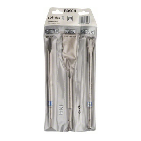 Bosch Set di scalpelli con SDSplus 3 pz. 250 250 260 x 20 40 mm