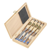 Set di scalpelli per legno Kirschen, il risolutore di problemi 4 pz. in cassetta di legno