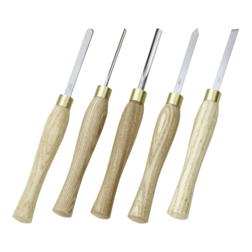 Proxxon Set di scalpelli per tornitura HSS, 5pz. in cassetta di legno