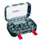 Bosch Set di seghe a tazza in bimetallo HSS modello universale, 17 pezzi, 20 - 60, 68, 76 mm