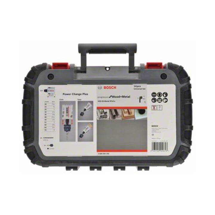 Bosch Set di seghe a tazza Progressor for Wood and Metal set universale da 14 pezzi 20-76 mm