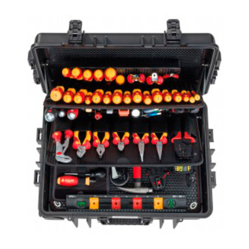 Wiha Set di utensili per elettricisti Competence XXL II con carrello integrato, 115pz. in valigetta