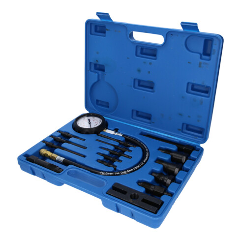 Set per tester di compressione Brilliant Tools per motori diesel, 18 pz