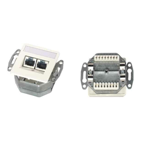 Setec Anschlußdose,Kat.6 rws 2xRJ45,Ek,hor TN-6000TX#501159