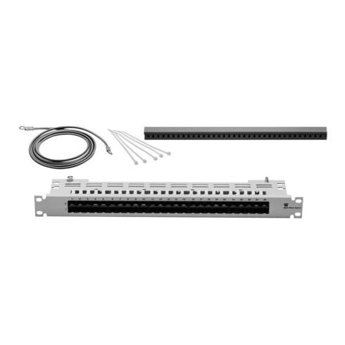Setec ISDN Patchpanel m.Beipack PP50 B Cat3 RAL7035