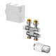 Sets de raccordement OV pour radiateurs de salle de bains Multiblock TF/Uni SH/swivelling/blanc-1