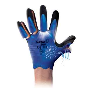 SHOWA Gants 306 Taille XXL