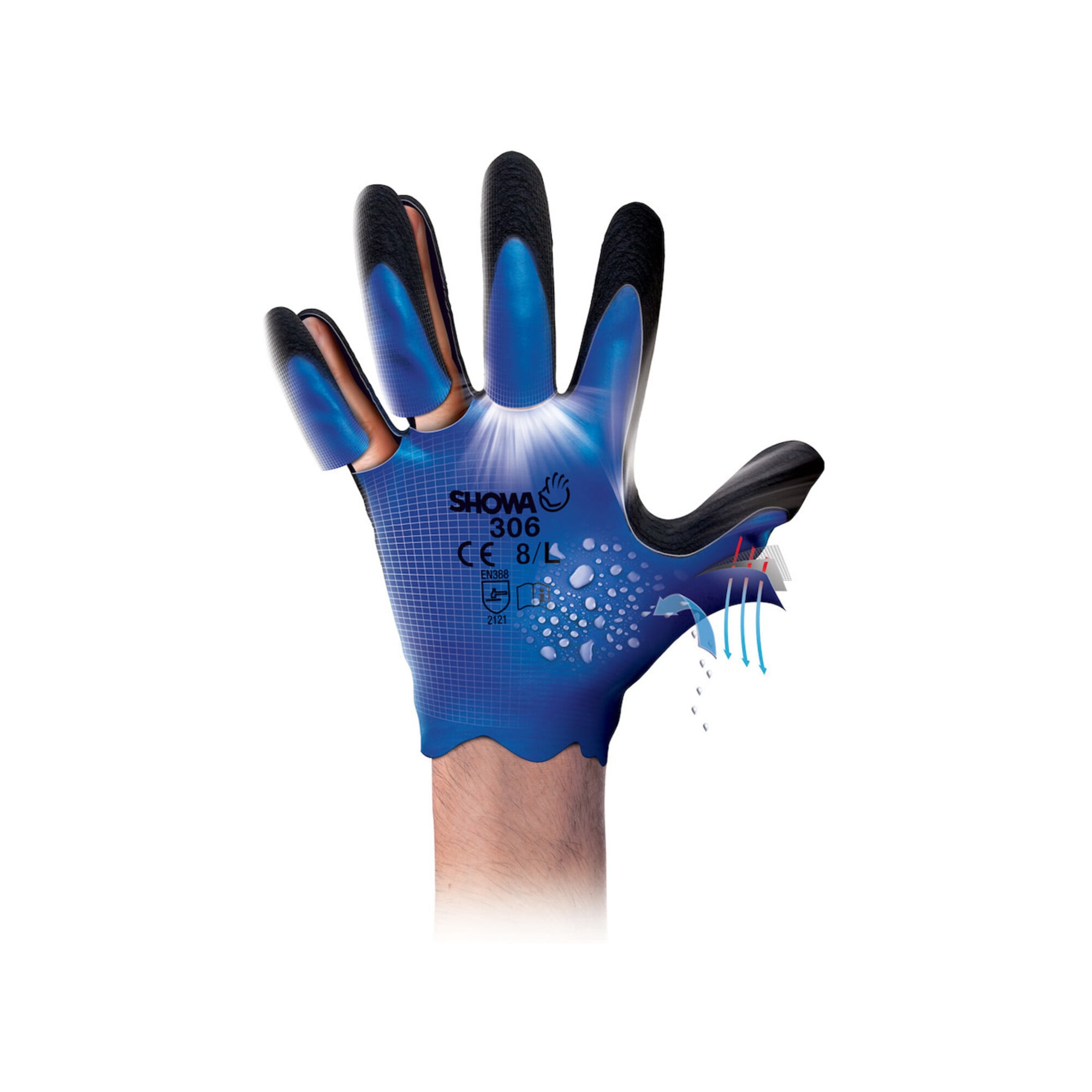 SHOWA Handschuh 306 Gr. XXL