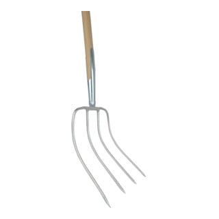 SHW Fourche à fumier 4 dents avec manche Serre-joint à rail