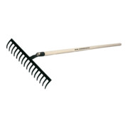 SHW Rateau de chantier/jardin 12 dents, avec manche 150 cm-3