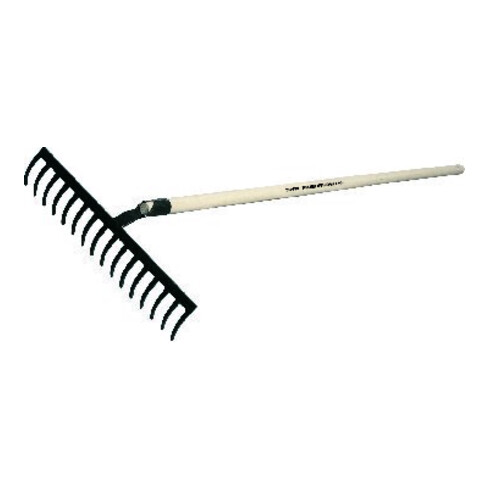 SHW Râteau de chantier/jardin 16 dents, avec manche 150 cm