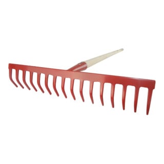SHW Râteau de jardin 16 dents avec manche