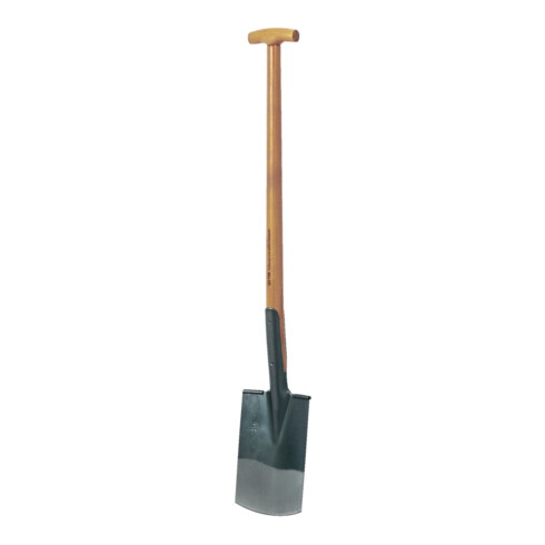 SHW Rex bêche de jardinier avec marchepied et manche en T en frêne