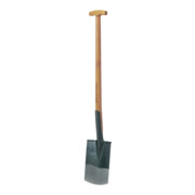 SHW Rex bêche de jardinier avec marchepied et manche en T en frêne