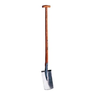 SHW Rex-Edelstahlspaten mit Tritt u. Eschen-T-Stiel