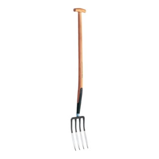 SHW Rex Fourche-bêche petite avec manche en frêne en T